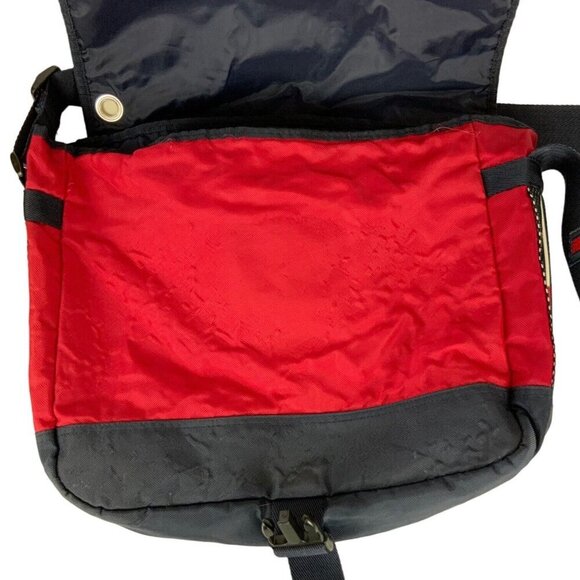 Vintage Tommy Hilfiger Messenger Book Bag Red Blue Spellout Patriotic - Picture 6 of 10